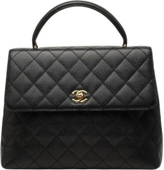Chanel Pre-owned Vintage Handbag - Dames - Vintage Handtas - Zwart - ONE Size - Leer - Vintage