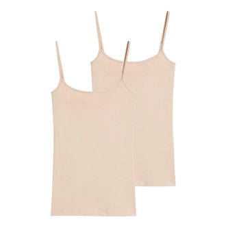 Generic Vest Tops for Women Camisole Tank Top Undershirts Womens Solid Slim Slim Fit Sexy Underlay Versatile Bottom Tank Top Camisole for Women Silk (Beige, M