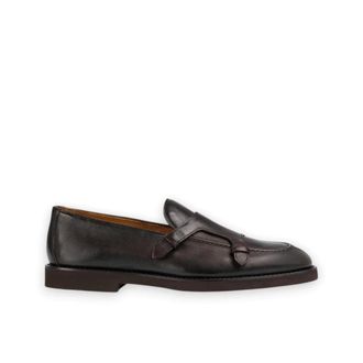 Doucal's Business Shoes, male, Brown, Size: 8 1/2 US Double-buckle Loafer