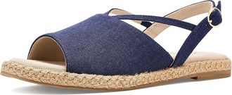 Trotters Pepper Womens Sandals Navy Textile : 10.5 WW (EE), Rubber