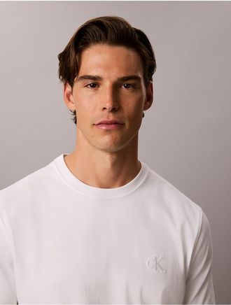 Calvin Klein Mens Varsity Logo Interlock Tee - White - 2XL