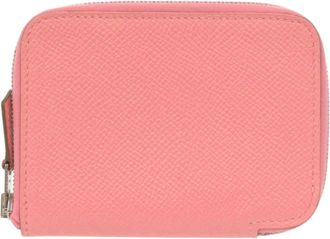 Herm&egrave;s Rose Confetti Epsom Leather Coin Purse/Coin Case (Pre-Owned)