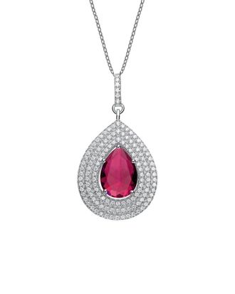 Genevive Silver Cz Pendant