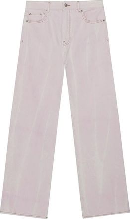 Ganni Roze Gewassen Izey Jeans - Dames - Regular Fit Jeans - Roze - W27 - Denim - Jeans