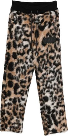 GCDS Leopard-print Drawstring Trousers