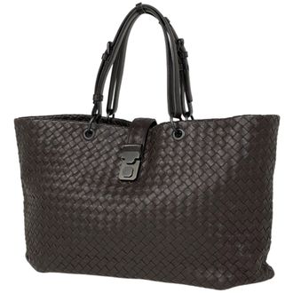 Bottega Veneta Brown Leather Handbag Tote Bag (Pre-Owned)