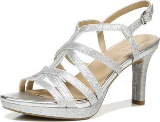 Naturalizer Womens Baylor Sandal, Silver Glitter, 5 UK