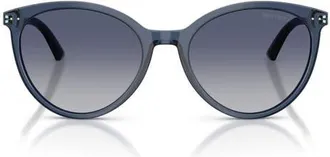 Jimmy Choo London JC5060 53mm Phantos Sunglasses in Transparent Blue Navy at Nordstrom