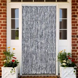 vidaXL Vidaxl - Cortina Mosquitera Chenilla Plateado 118x220 Cm