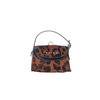 Orciani Handbags, female, Brown, Size: ONE SIZE Charm Mini Nana Leo in cavallino