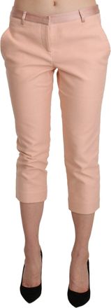 Ermanno Scervino Pink Low Waist Skinny Cropped Capri Womens Pants