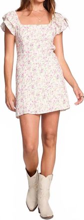 Saltwater Luxe Romina Mini Dress In Salt Beige/pink Floral