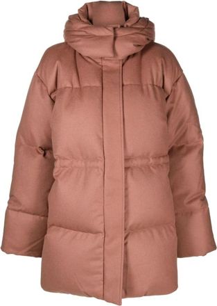 Joseph Beige Puffer & Down Wollen Jas - Dames - Winterjassen - Roze - S - Wol - Jassen