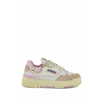 Autry Witte Sneakers met Beige en Roze Accents - Dames - Sneakers - Veelkleurig - 36 EU - Su&egrave;de - Schoenen
