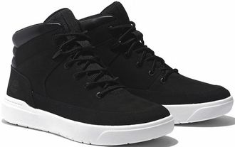 Timberland Schn&uuml;rboots TIMBERLAND SENECA BAY MID LACE UP SNEAKER, Herren, Gr. 43, schwarz, Leder, Schuhe Schn&uuml;rboots, Winterstiefel, Schn&uuml;rstiefel, Winterschuhe