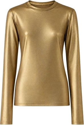 Meimeij M6Fn 01 Slim-fit Long Sleeve T-shirt - Dames - Longsleeves - Geel - XS - Polyester - Tops