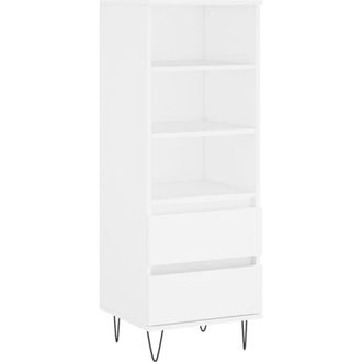 vidaXL Highboard White 40x36x110 cm Engineered Wood Vidaxl