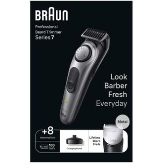 Braun Beardtrimmer 7 Bt7420 Bater&iacute;a 40 2 Cm Negro, Gris
