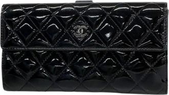 Chanel Pre-owned Wallets, female, Black, Size: ONE SIZE Pre-owned Leather Wallet