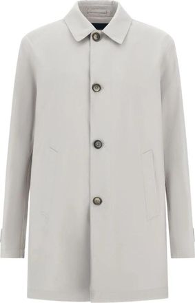 Herno Enkelrijige Jas - Heren - Mantel - Grijs - XL - Wol - Jassen