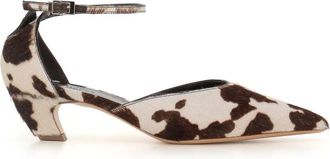 Le Monde Beryl Schoenen, Dames, Veelkleurig, 38 1/2 EU, Pony Skin Printed Leather Décolleté