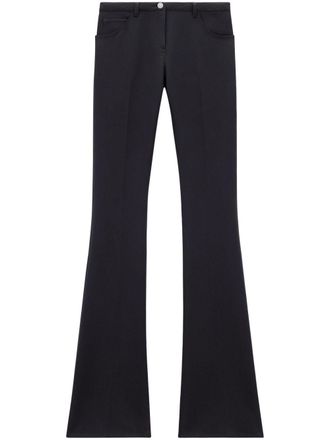 Courr&egrave;ges Relax twill bootcut trousers - women - Acetate/Polyester - 36 - Black