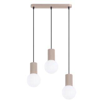 Sollux Lighting L&aacute;mpara colgantes taupe aluminio/vidrio alt. 120 cm
