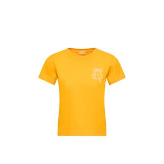 Moncler Moncler Embroidered Logo Cotton T-shirt, Women, Yellow, Size: Xl