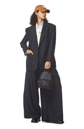 MCM Mini Stark Side Studs Backpack in Visetos in Black at Nordstrom