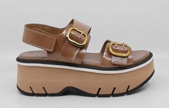 Homers Womens Lucia Reverse Platform Sandals In Vernice Farro