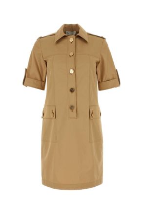Tory Burch Tory Burch Beige Cotton Shirt Dress