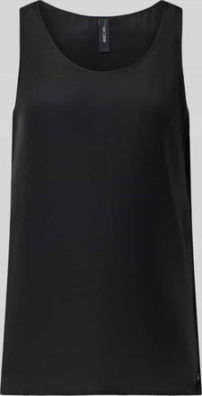 Marc Cain Blusenshirt mit Rundhalsausschnitt und Label-Detail in Black, Gr&ouml;&szlig;e 34