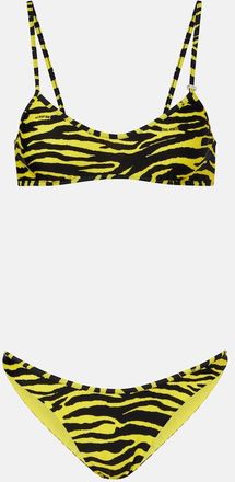 The Attico Bikini con stampa zebrata