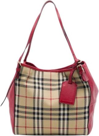 Burberry Pre-owned Canterbury Tote Bag - Dames - Vintage Schoudertas - Veelkleurig - ONE Size - Leer - Vintage