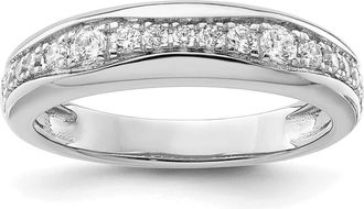 Diamond2Deal 14k Gold Lab Grown Diamond Wedding Band Ring 0.4Ct Clarity- VS Color- G-H