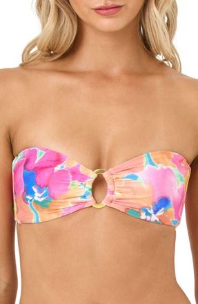L*Space Jasper Bandeau Bikini Top in Flower Play at Nordstrom, Size Medium