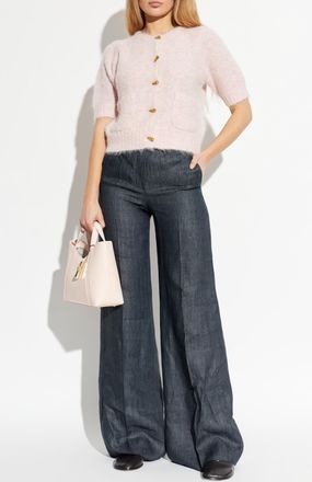 Max Mara Linen Trousers Deserto, Womens, Grey