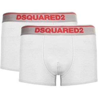 Dsquared2 Basic Trunk Twin Pack - Heren - Ondergoed - Wit - Maat: S Katoen