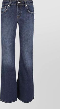 7 For All Mankind low-rise flared denim jeans