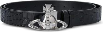 Vivienne Westwood Orb Buckle Belt - female - Vivienne Westwood - Belts - Black - M/L - Accessories