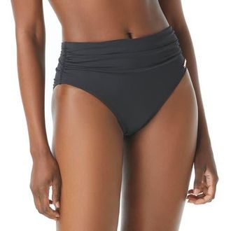 Vince Camuto Convertible High Waist Bikini Bottom in 001-Black at Nordstrom, Size X-Small