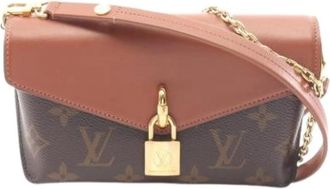 Louis Vuitton Pre-owned Canvas Crossbody Bag - Dames - Vintage Schoudertas - Bruin - ONE Size - Leer - Vintage