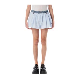 Alexander Wang Dames, Korte broeken, Blauw, Maat: XS Denim
