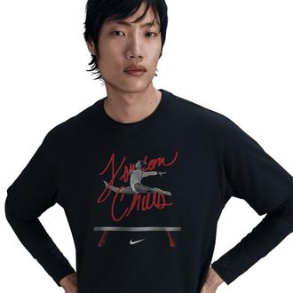 Nike Jordan Chiles T-Shirt Unisex Black Graphic 100% Cotton Pullover DSGL840