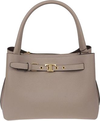 Tod's Tods, Handbags, female, Gray, Size: ONE SIZE T Timeless Mini Leather Handbag