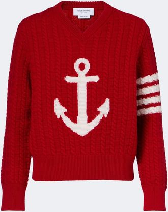 Thom Browne Jersey trenzado 4-Bar de lana virgen