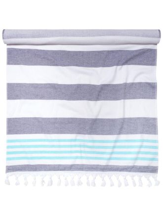 Superior Discontinued Superior Coastal Resort Stripe Fouta Beach Cotton Towel With Tassels