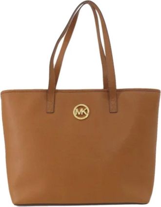 Michael Kors Pre-owned Handbags, female, Brown, Size: ONE SIZE Pre-owned Plastic totes