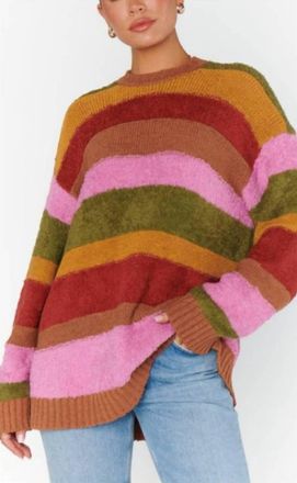 Show me your Mumu Chilly Hutch Sweater In Multi Stripe