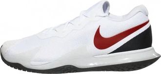 Nike Mens Air Zoom Vapor Cage 4 Hc Shoes In White/gym Red